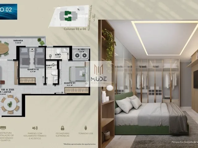 Imagem 7: Brisa Marina Orla Mood Salvador - Apartamentos 2 Quartos com suíte Frente Mar em
