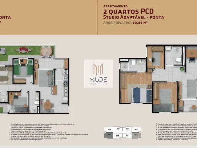 Imagem 12: VIV RIO VERMELHO DIRECIONAL - APARTAMENTOS 1, 2, 3 QUARTO COM SUÍTE 38 à 60,86M² - À