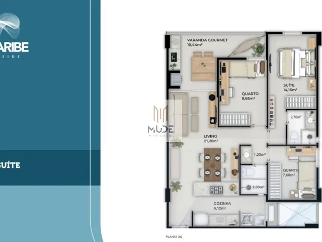 Imagem 6: Jaguaribe Ocean Side - 2 e 3 Quartos - 63 a 163m² - Vista MAR - Varanda Gourmet