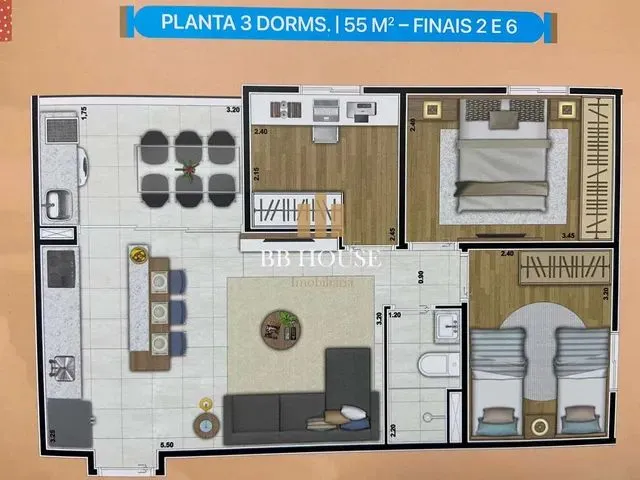 Imagem: Apartamento com 3 Dorms, Vila Assis Brasil