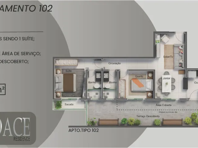 Imagem 14: Apto 2/4 (1 suíte) em ótima localização, com sacadas na sala, nos quartos e na