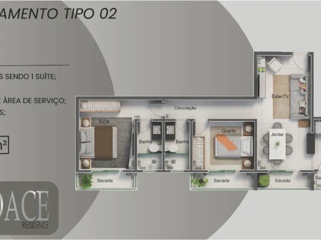 Imagem 4: Apto 2/4 (1 suíte) em ótima localização, com sacadas na sala, nos quartos e na