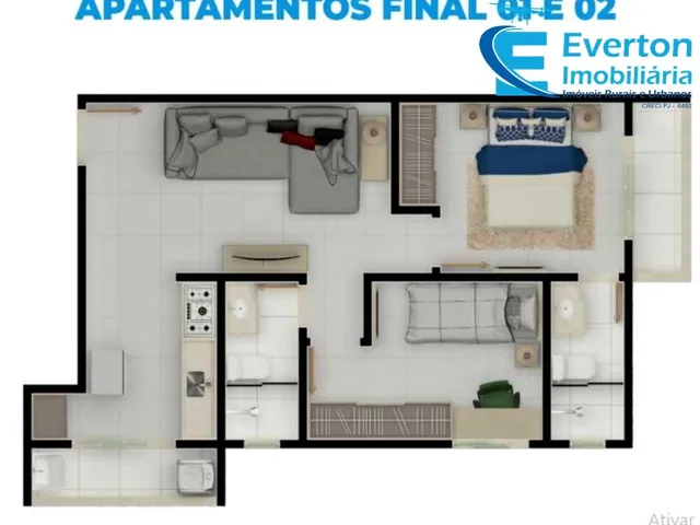 Imagem 3: Oportunidade de Você Ter o Seu Próprio Imóvel! Aptos 2 Quartos (1 Suíte) com Elevador