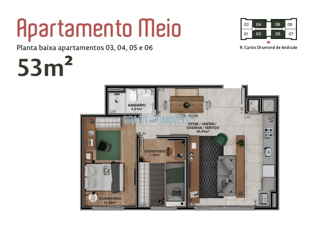 Imagem 8: Apartamento à venda em Canoas-RS, Bairro Harmonia: 2 quartos, 1 banheiro, 1 vaga de