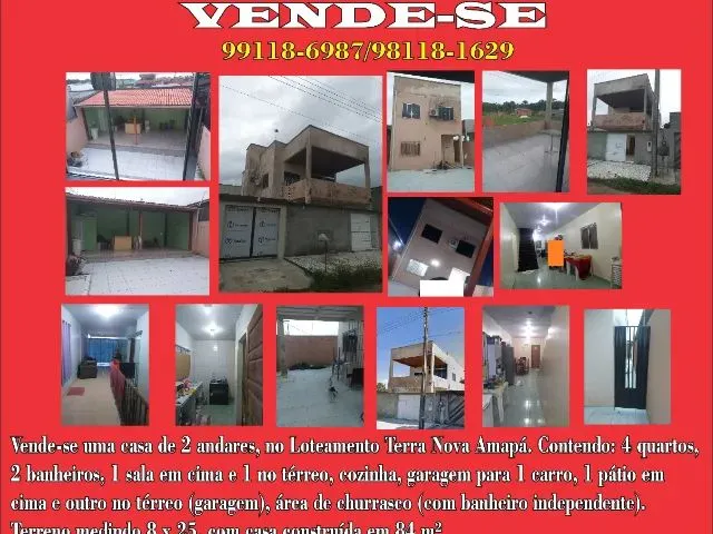 Imagem: A casa possui 4 Dormitórios, 2 Banheiros, 1 Vaga na