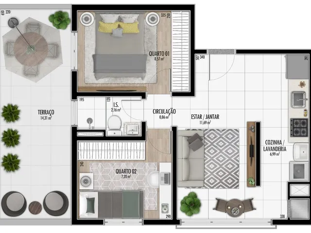 Imagem 7: Apartamento à venda no bairro Santa Cândida - Curitiba/PR
