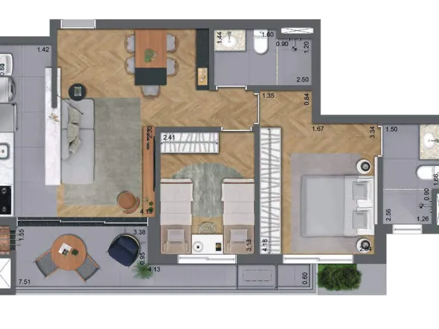 Imagem 8: Apartamento à venda no Champagnat, Curitiba-PR, 2 quartos, 1 suíte, 2 banheiros, 1 vaga