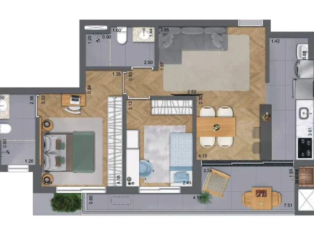 Imagem 10: Apartamento à venda no Champagnat, Curitiba-PR, 2 quartos, 1 suíte, 2 banheiros, 1 vaga