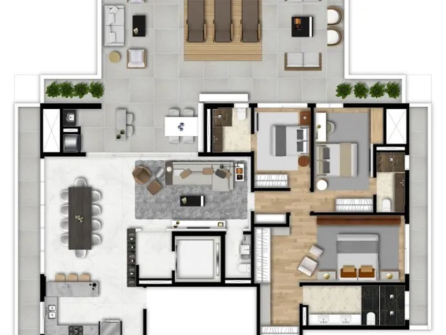 Imagem 7: Apartamento à venda em Curitiba-PR, Bigorrilho: 2 quartos, 2 suítes, 3 banheiros, 2