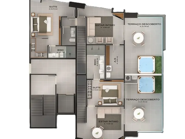 Imagem 1: Imperdível apartamento de luxo com 3 quartos e 202,18 m² no Portão, Curitiba-PR!