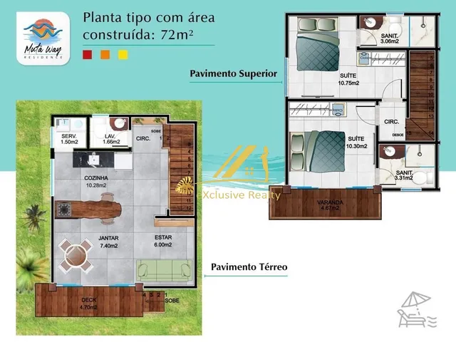 Imagem 6: Village Duplex, Mutá Way Residence, na Ponta do Mutá em Barra Grande! 2 suítes,72m2