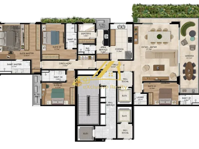 Imagem 2: FARANI 221, apartamento 4 suítes com lavabo em Ilhéus! Na Cidade Nova, prédio de luxo