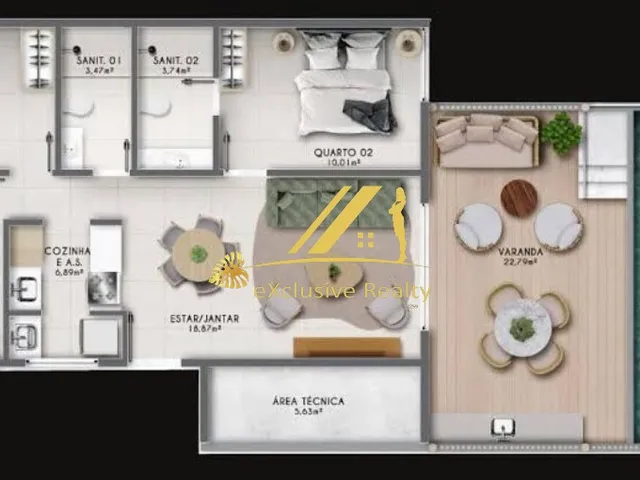 Imagem 3: Lanai Imbassaì Residencial. Apartamentos de 2 quartos na parte alta de Imbassaí! 88m2