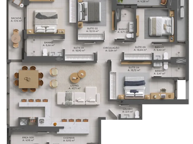 Imagem 5: Clarté Apartamento com 3 dormitórios