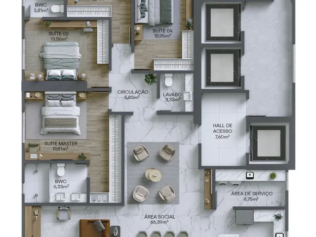 Imagem 2: Villa De Capri Apartamento com 4 dormitórios