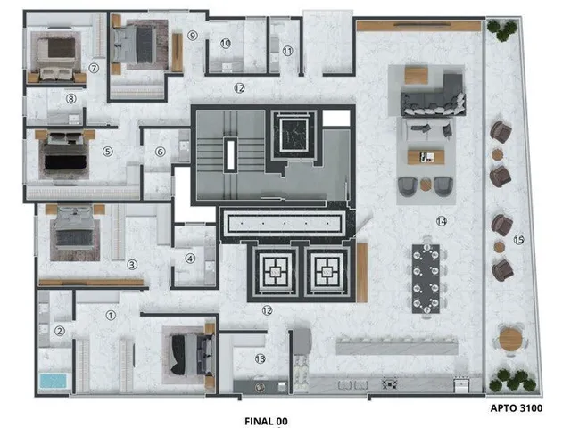 Imagem 13: Ópera Apartamento com 4 dormitórios