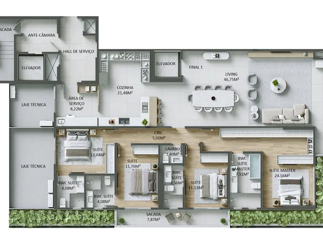 Imagem 11: Altimare Apartamento com 4 dormitórios
