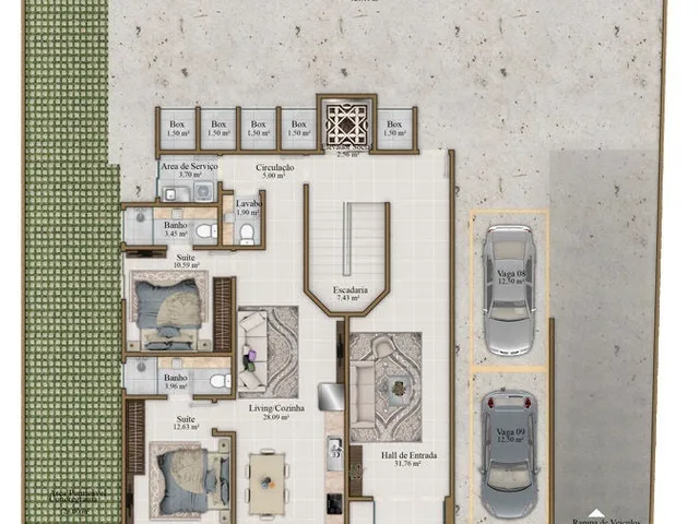 Imagem 4: Marlim Branco Apartamento com 3 dormitórios