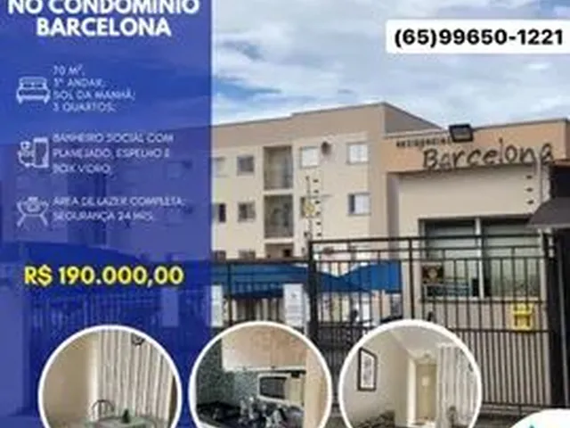 Imagem 1: Vendo Apartamento de 3 Quartos no Condomínio Barcelona