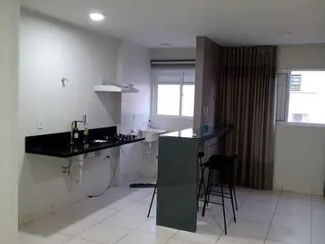 Imagem: O apartamento possui 1 Dormitório, 1 Banheiro, 1 Vaga na