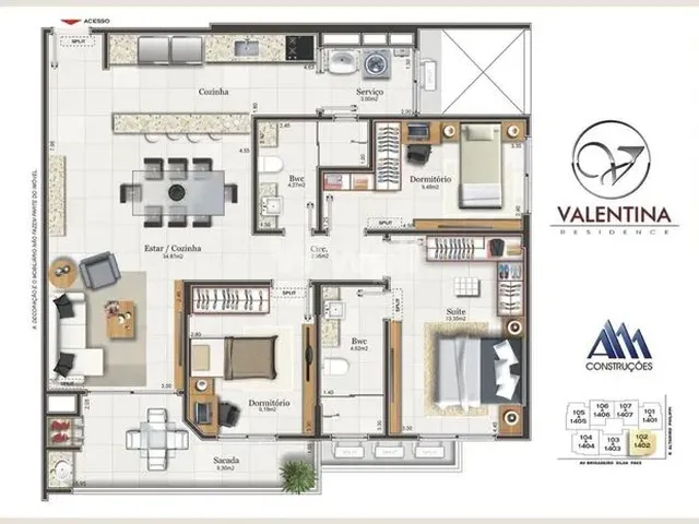 Imagem 15: 3 Quartos Sendo 1 Suite - 2 Vagas - 108M2