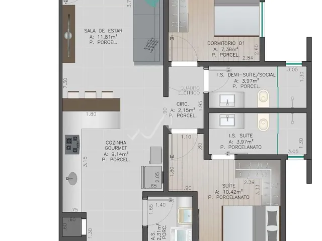 Imagem 6: Apartamento com 3 dormitórios à venda,88.06 m², Jardim Coopagro, TOLEDO - PR