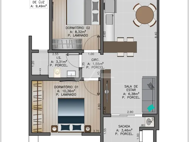 Imagem 6: Apartamento com 2 dormitórios à venda,92.13 m², Tocantins, TOLEDO - PR