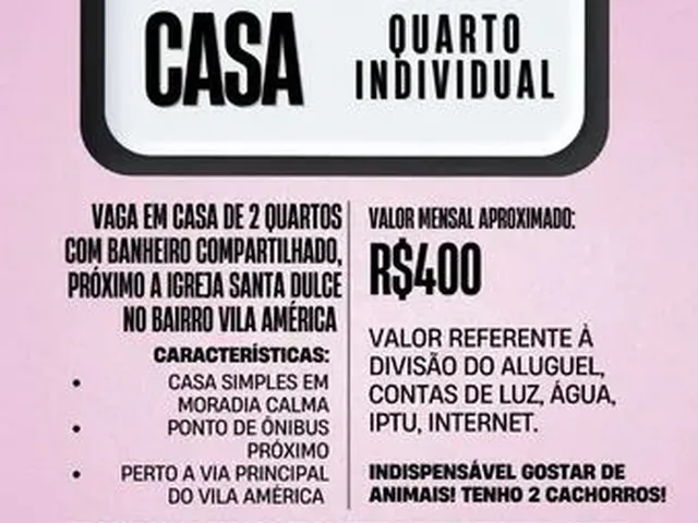 Imagem: Vaga em Casa