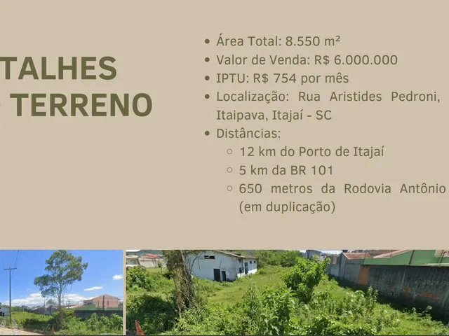 Imagem 3: INVESTIMENTO --> TERRENO 8.550m² no Itaipava, Itajaí