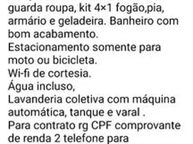 Imagem: Quarto com Banheiro Individual Mobiliada