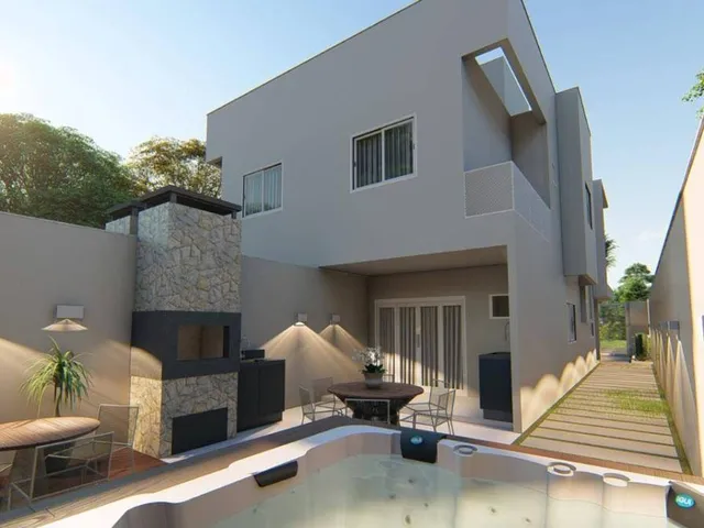 Imagem 10: Belo sobrado com 3 Dormitórios Sendo 1 Suíte com 2 vagas de garagem Pátio com Piscina