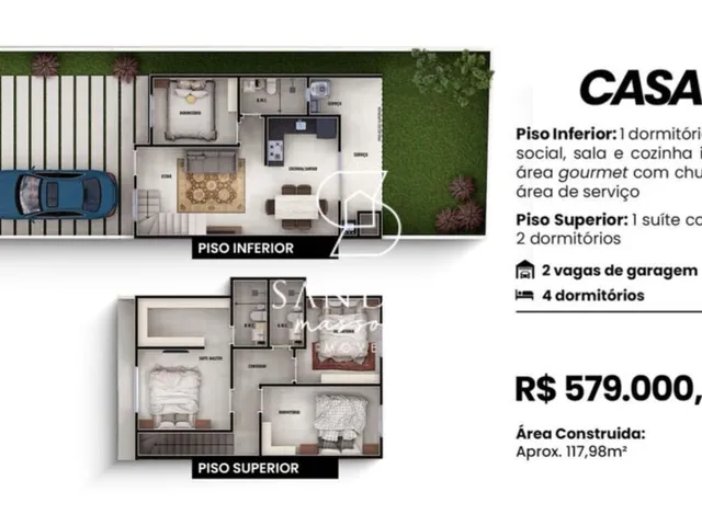 Imagem 6: Casa Duplex com 4 dormitórios em construção