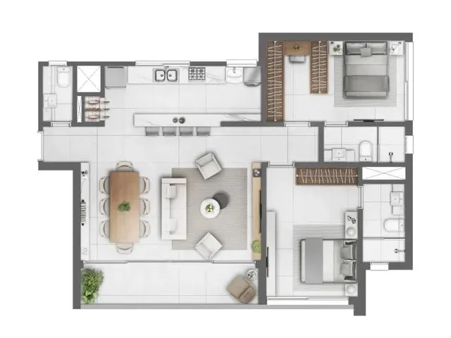 Imagem 4: Apartamento 1 Dormitório - Bairro Predial