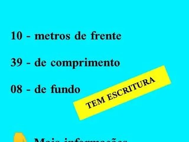 Imagem: O terreno possui 380m² de Área e está localizado em