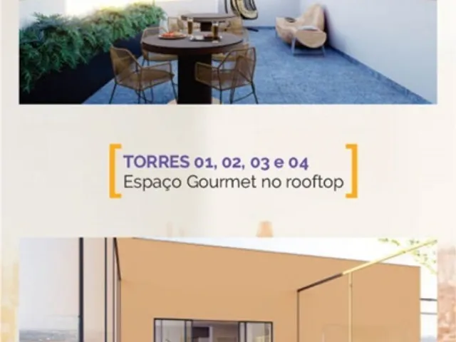 Imagem 2: Apartamento novo, 56,90 m², 2 quartos sendo 1 suíte, varanda, elevador e lazer