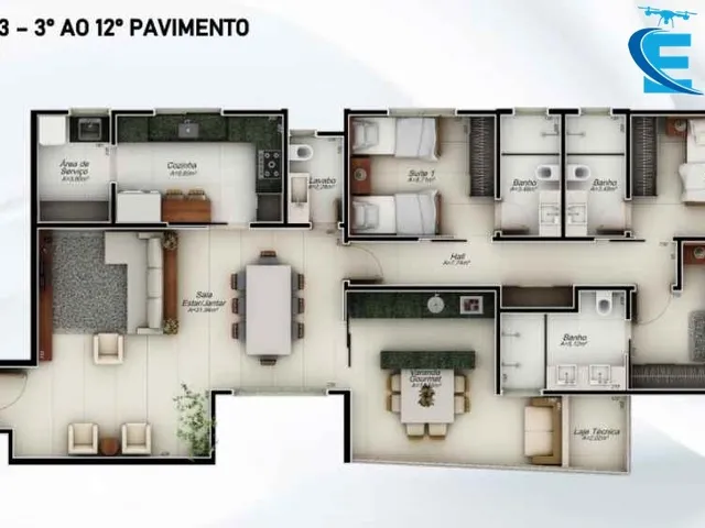 Imagem 6: Aqui começa a sua história! Aptos em construção com 3 quartos, no Bairro Martins