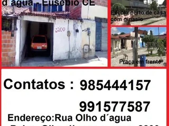 Imagem: Casa com Praça e Escola do Outro Lado da
