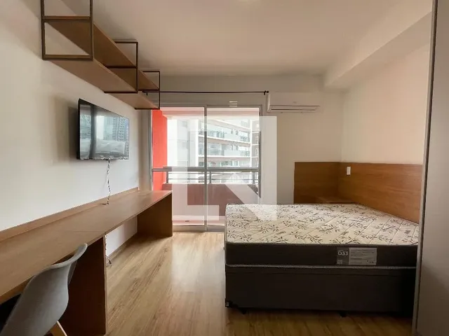 Imagem: A kitnet possui 1 Dormitório, 1 Suíte, 1 Banheiro, 25m²