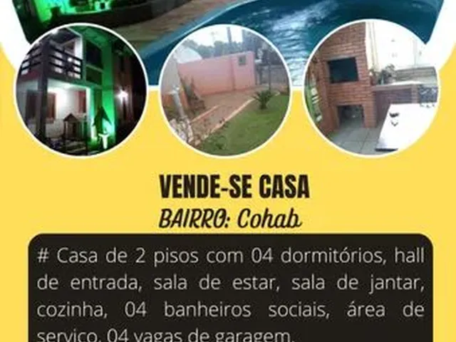 Imagem 1: Ca 2708) Casa de 2 Pisos - Cohab - Santo Ângelo