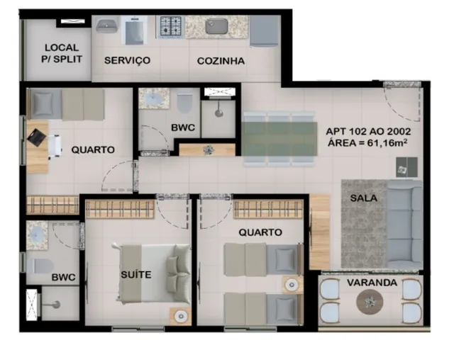 Imagem 5: Apartamento a venda no Prado Lançamento com 2 quartos,(1 suite), Lazer completo Recife