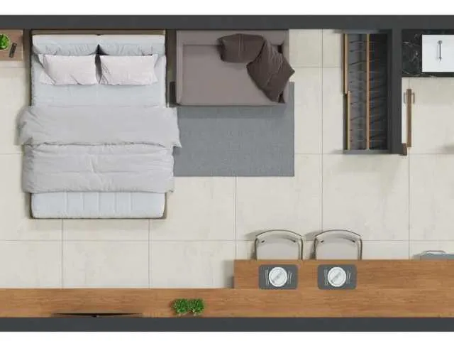 Imagem 2: Flat à venda, no Baeza em João Pessoa, Bessa, com 1 quarto, 27,33m²