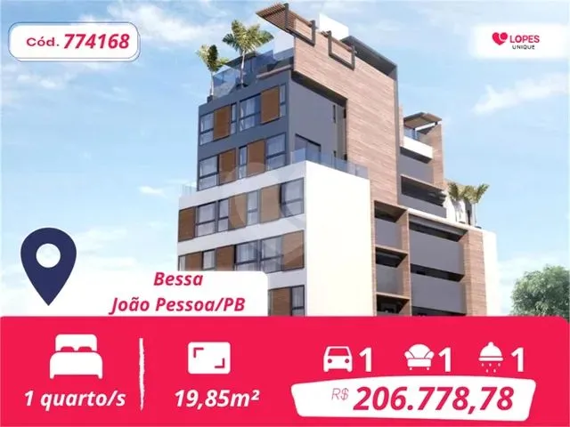 Imagem 1: Flat 20 M² - Bessa - João Pessoa - Pb