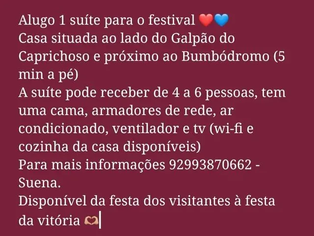 Imagem: Suíte para Festival de Parintins