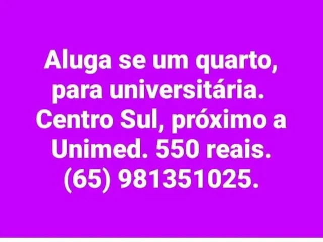 Imagem: Aluga Se Um Quarto para Universitária