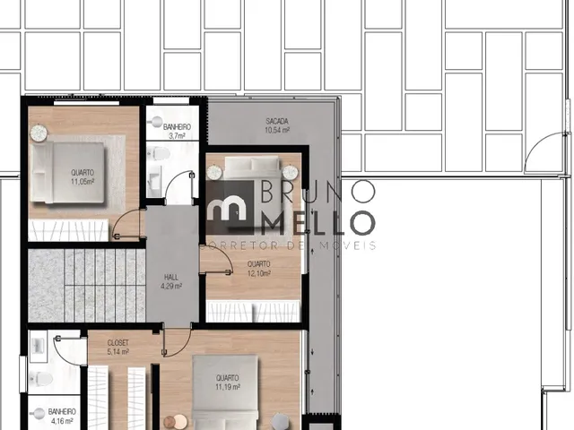 Imagem 4: Casa de 155 m² com 3 dormitórios, sendo 1 suíte com closet no Campeche - Floripa/SC