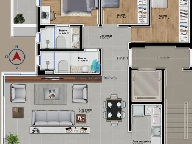 Imagem 2: Apartamento Mobiliado
