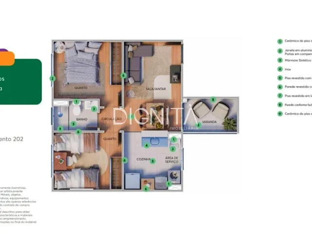 Imagem 5: Apartamento com 2 dormitórios - Eusébio-CE