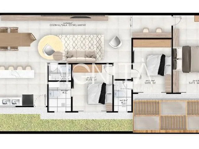 Imagem 4: Casas exclusivas - 3 suítes plenas - Rua Privativa em condomínio - Próximo ao Centro