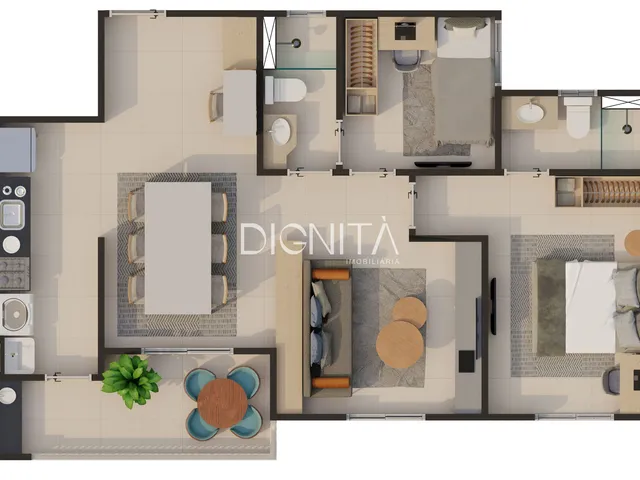 Imagem 4: Apartamento 3 dormitórios todo Projetado Eusébio Bairro Coité