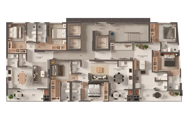Imagem 3: Apartamento Pré Lançamento em Porto Belo/SC com 70m² área privativa sendo 2 suítes